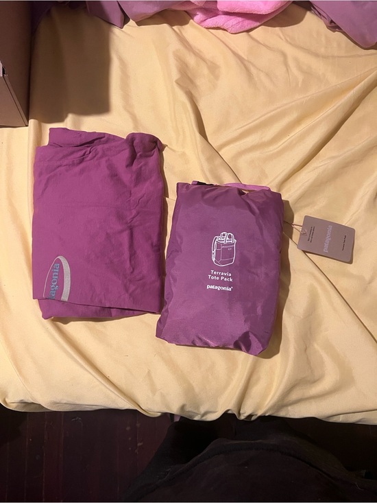 Patagonia Other - Patagonia Packable Tote in Plum Purple and Women’s shirt S